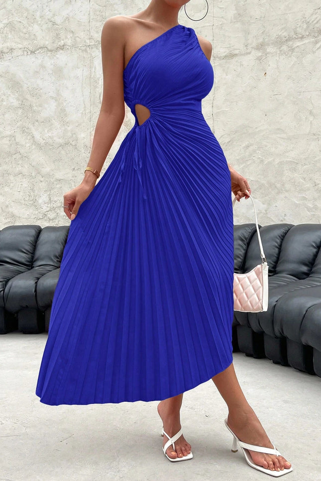 Robe plissée asymétrique - Robe Addict