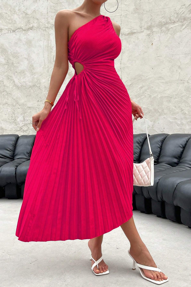 Robe plissée asymétrique - Robe Addict
