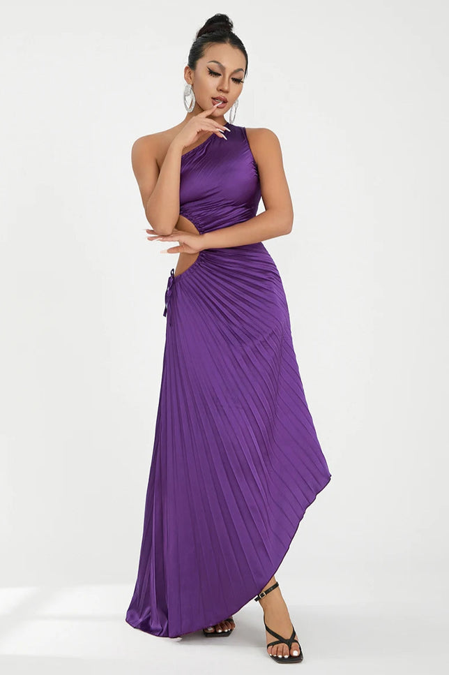 Robe plissée asymétrique - Robe Addict
