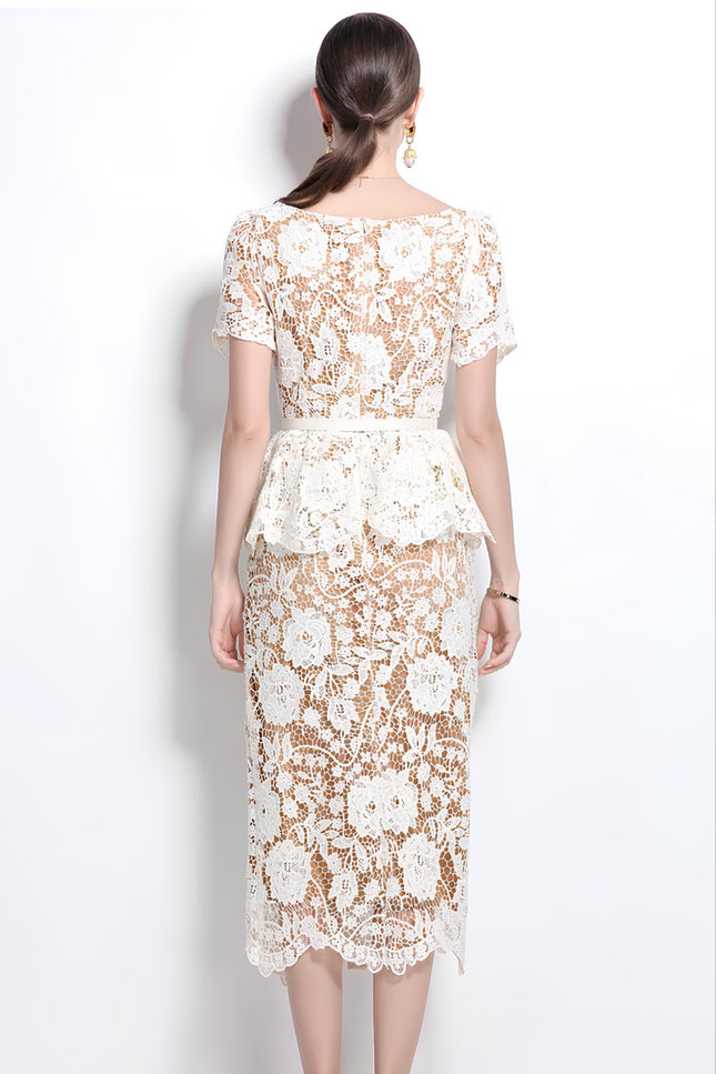 Robe blanche beige - Robe Addict