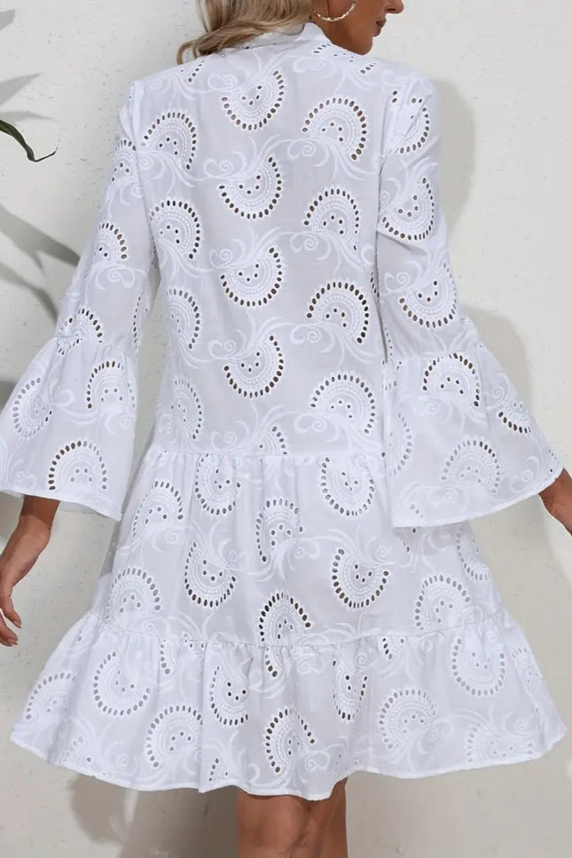 Robe blanche en broderie anglaise - Robe Addict