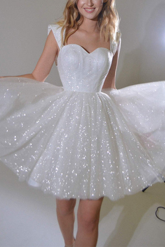 Robe blanche cocktail mariage - Robe Addict