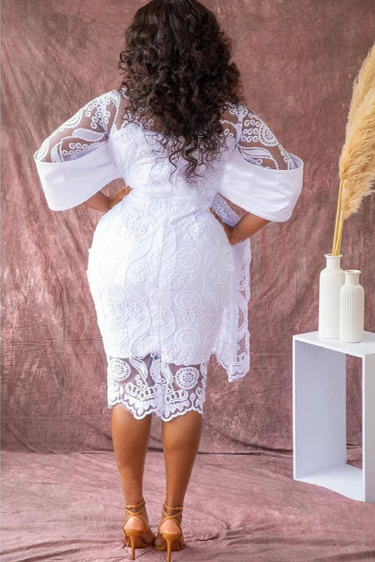 Robe blanche pour femme ronde - Robe Addict