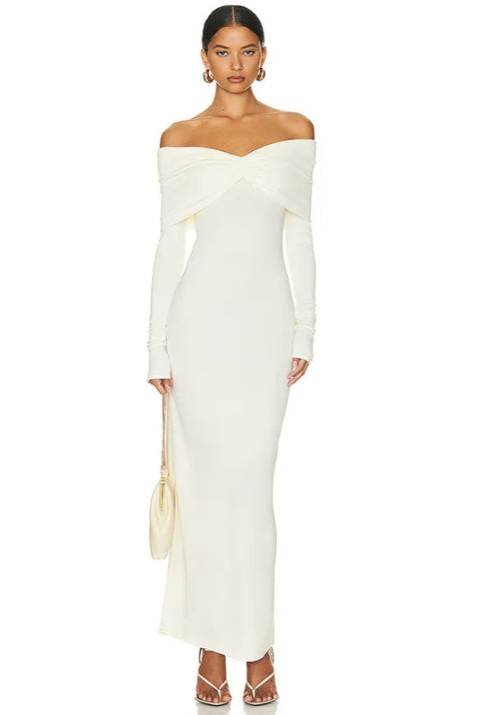 Robe blanche pres du corps - Robe Addict