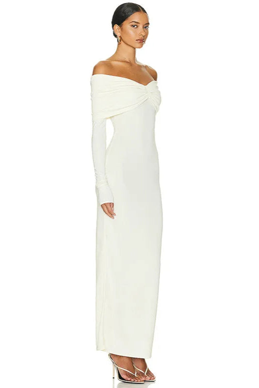Robe blanche pres du corps - Robe Addict