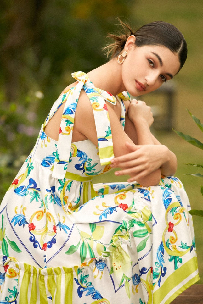 Robe bleue et jaune - Robe Addict