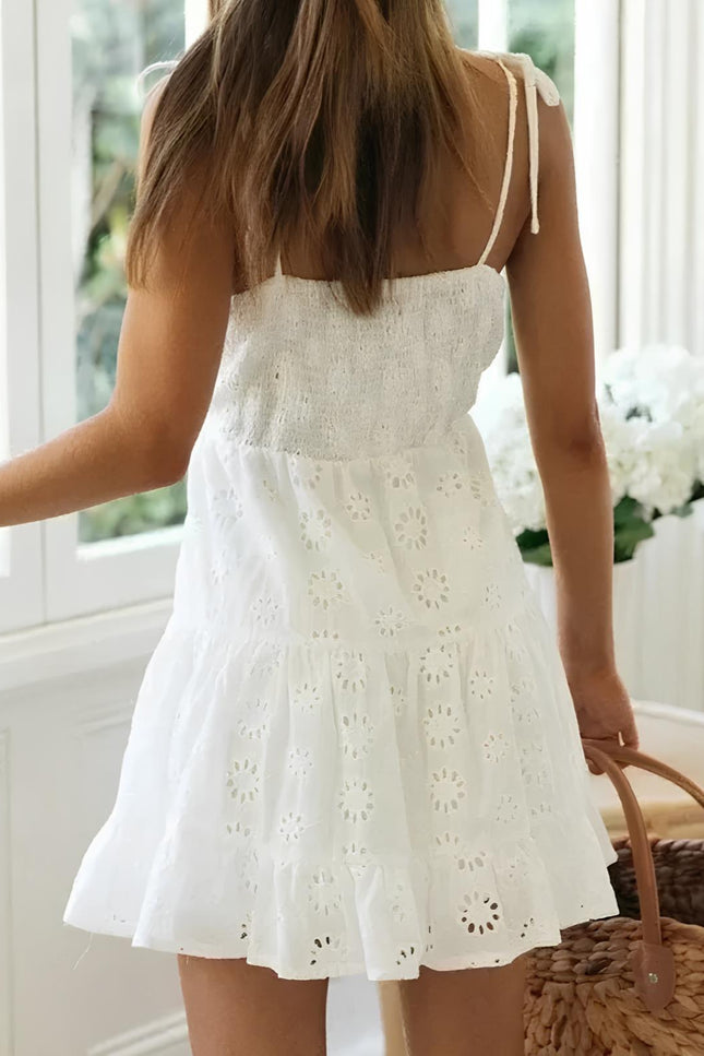 Robe broderie anglaise courte - Robe Addict