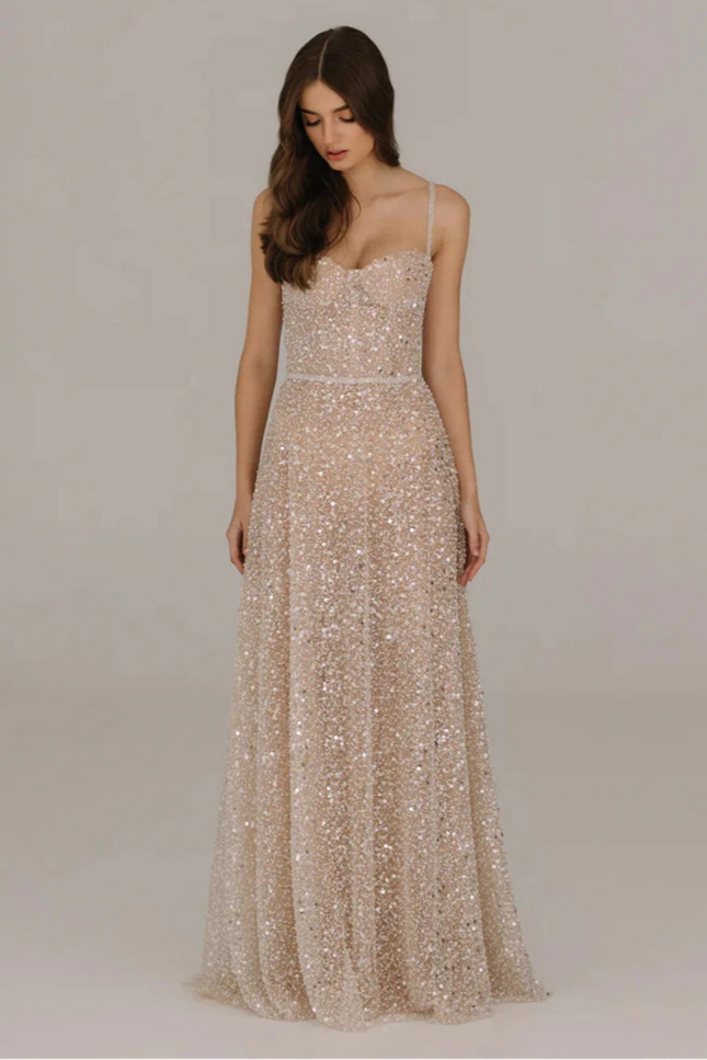 Robe bustier champagne - Robe Addict