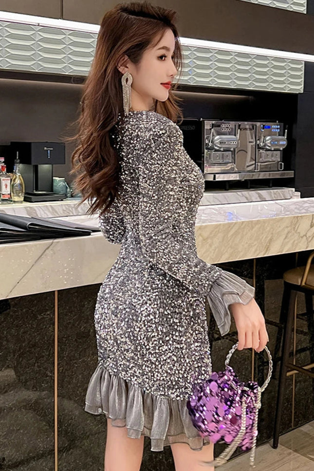 Robe charleston manche longue - Robe Addict