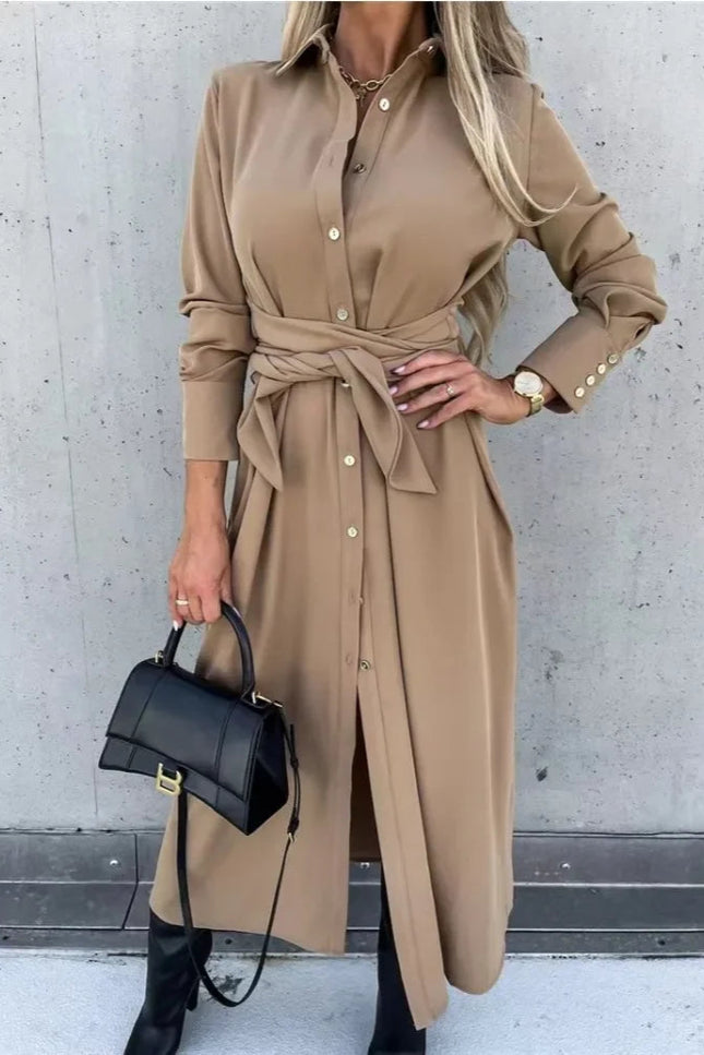 Robe chemise ceinturée - Robe Addict