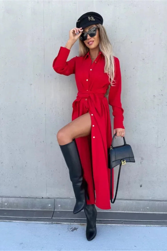 Robe chemise ceinturée - Robe Addict