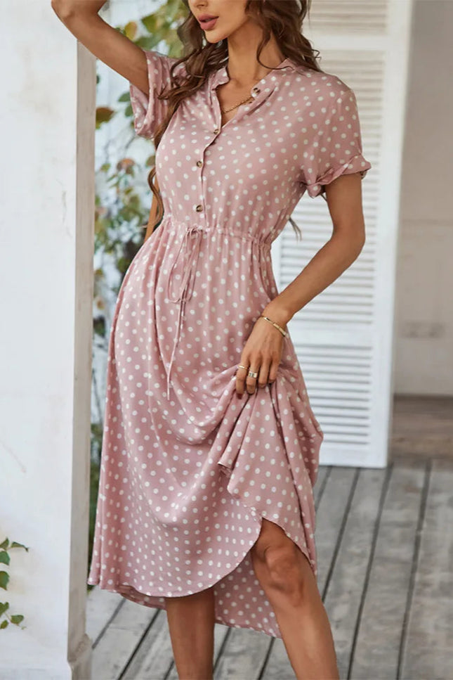 Robe chemise a pois - Robe Addict