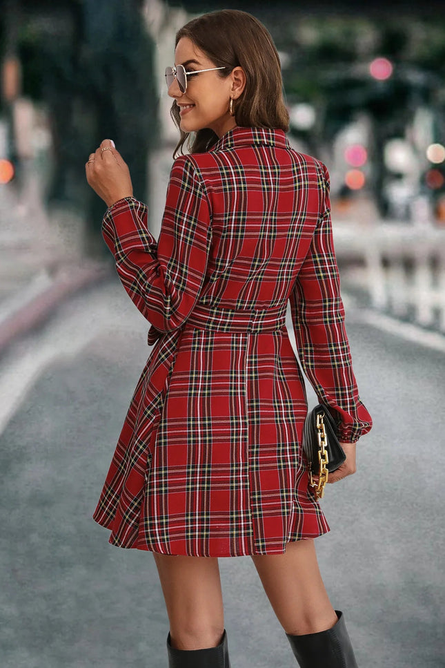 Robe chemise carreaux - Robe Addict