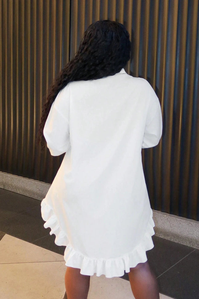 Robe chemisier blanche - Robe Addict