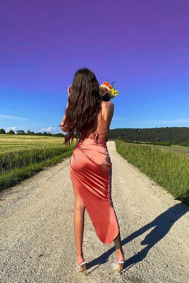 Robe cocktail corail - Robe Addict