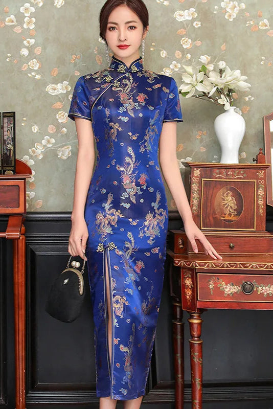 Robe longue col mao - Robe Addict