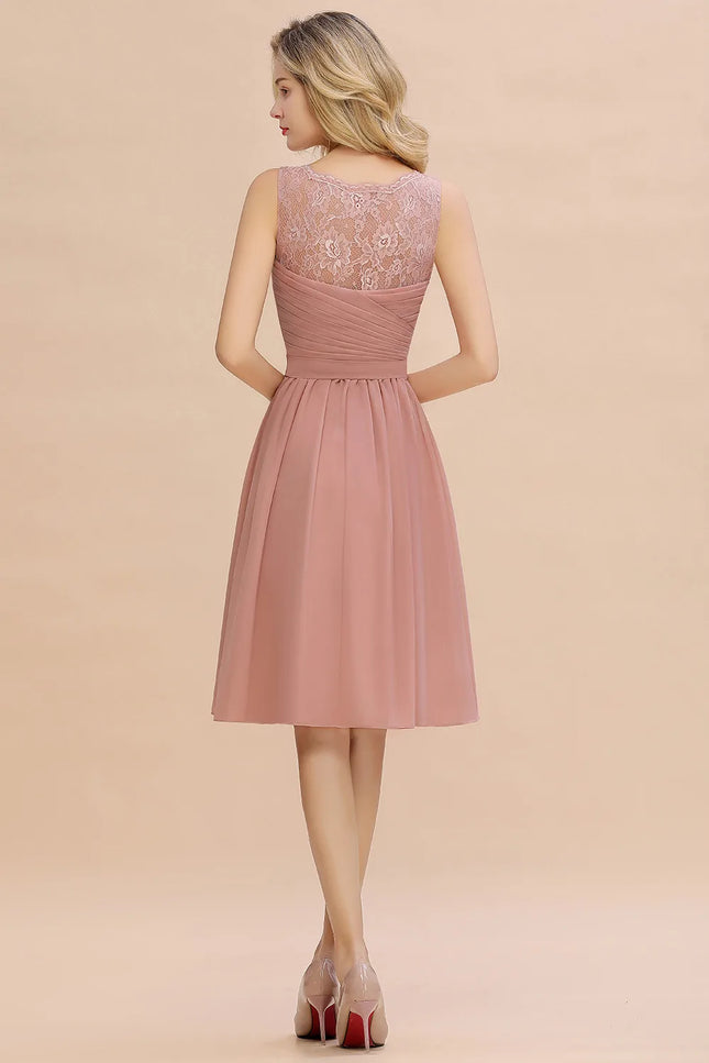 Robe courte rose poudré - Robe Addict