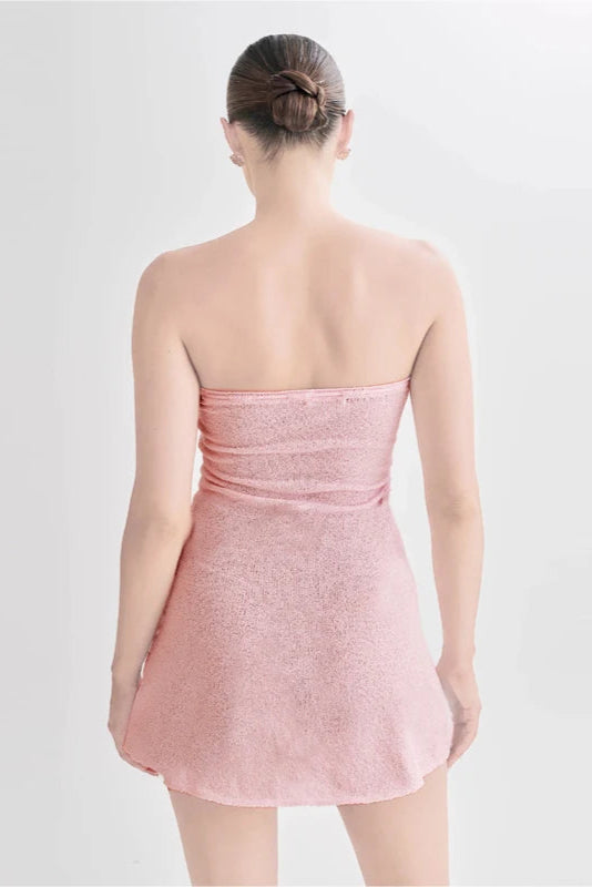 Robe courte vieux rose - Robe Addict