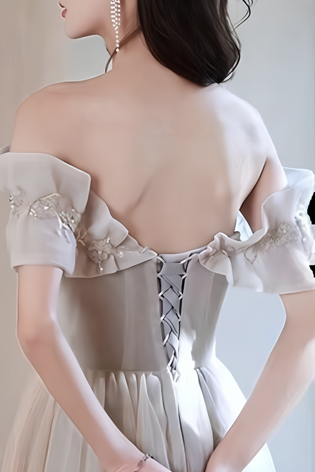Robe demoiselle d'honneur col bardot - Robe Addict