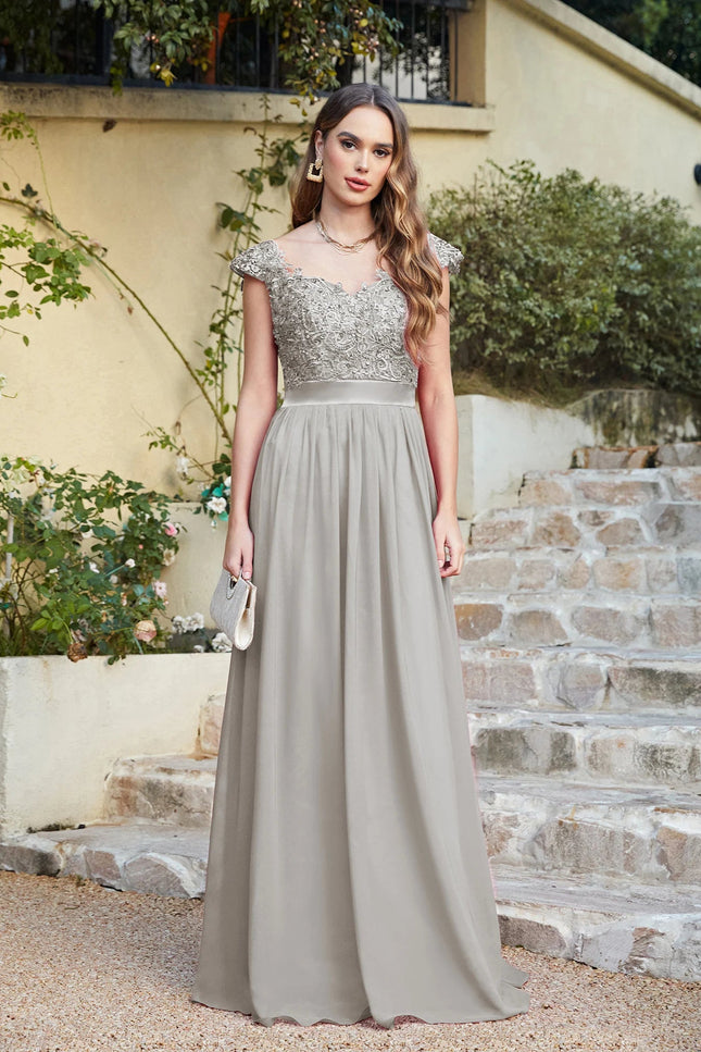 Robe demoiselle d'honneur taupe - Robe Addict