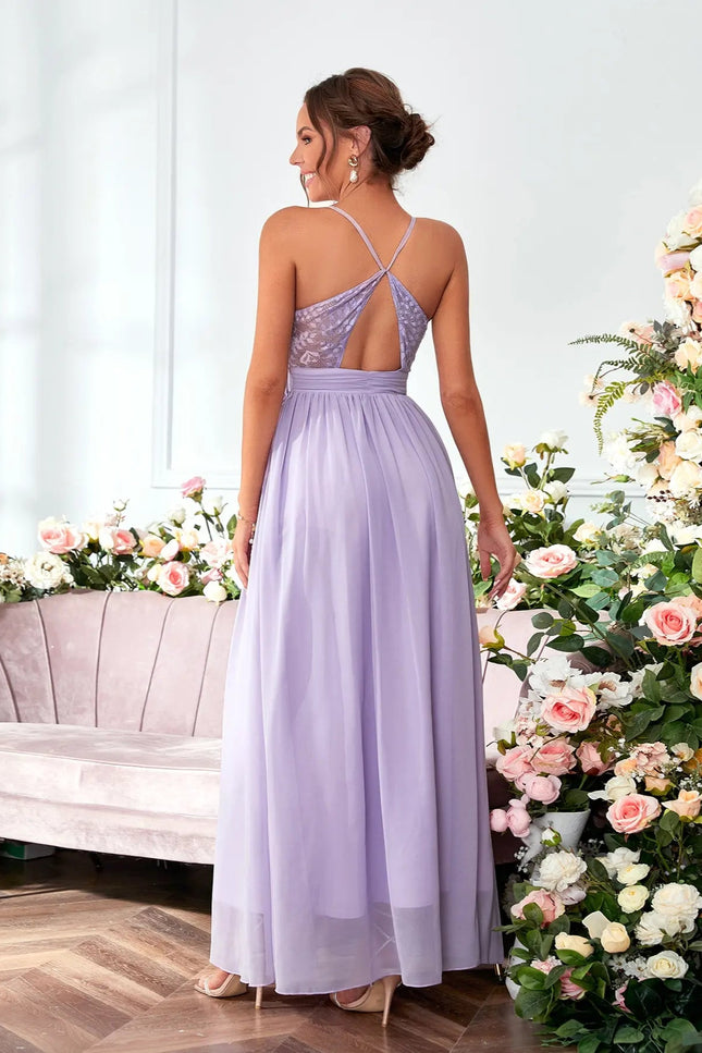 Robe demoiselle d'honneur violet pastel - Robe Addict