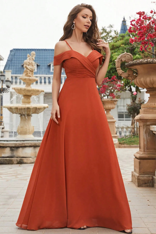 Robe demoiselle d'honneur terracotta satin - Robe Addict