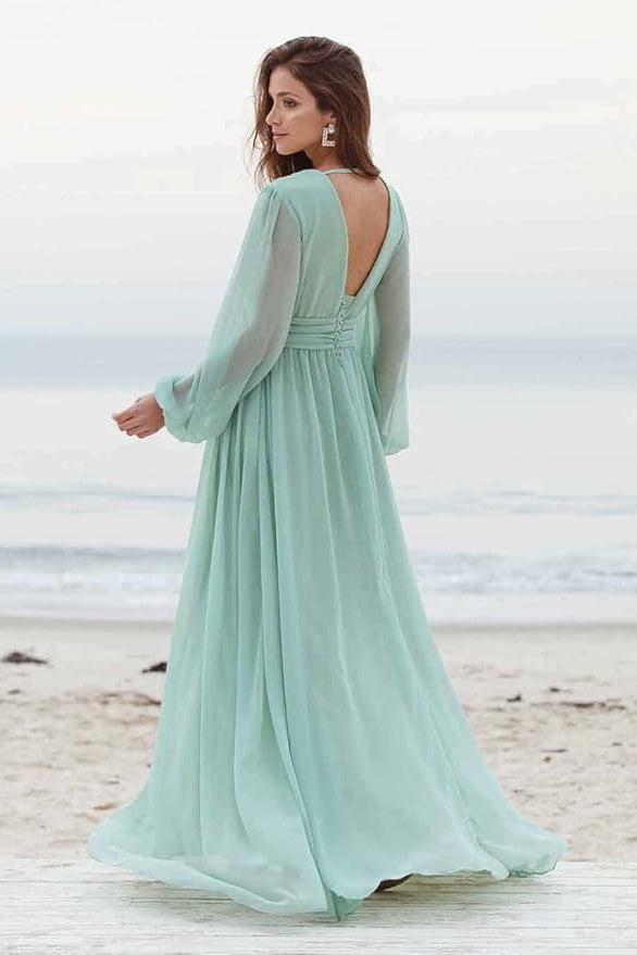 Robe demoiselle d'honneur vert eau - Robe Addict