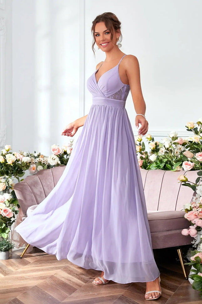 Robe demoiselle d'honneur violet pastel - Robe Addict