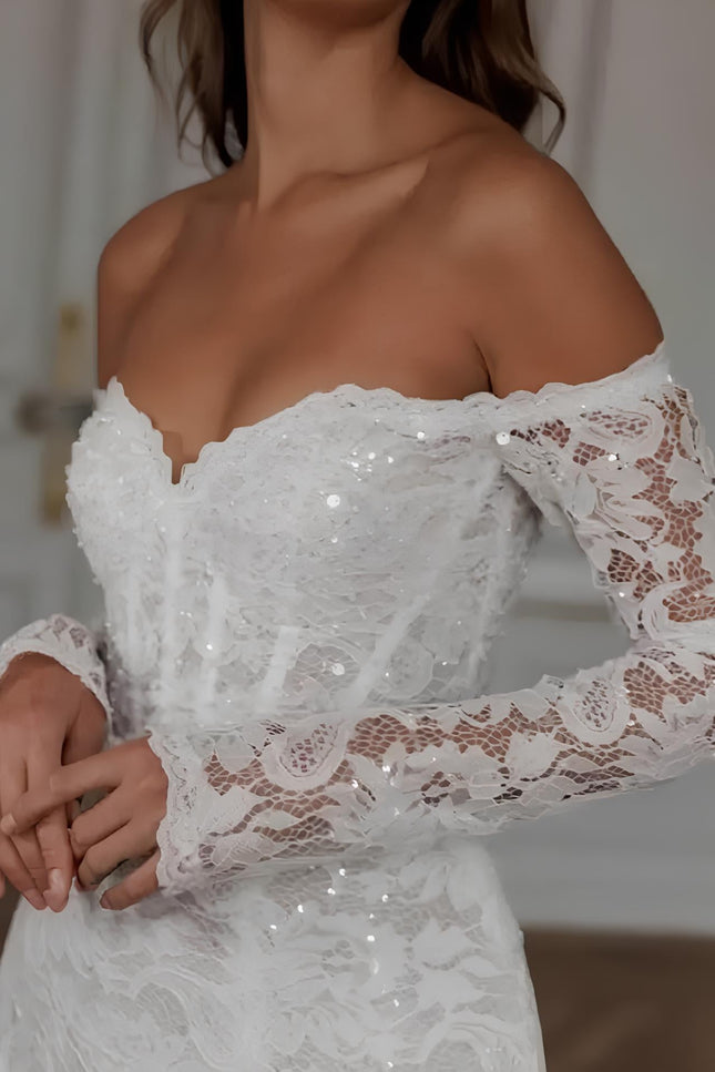 Robe dentelle champagne - Robe Addict