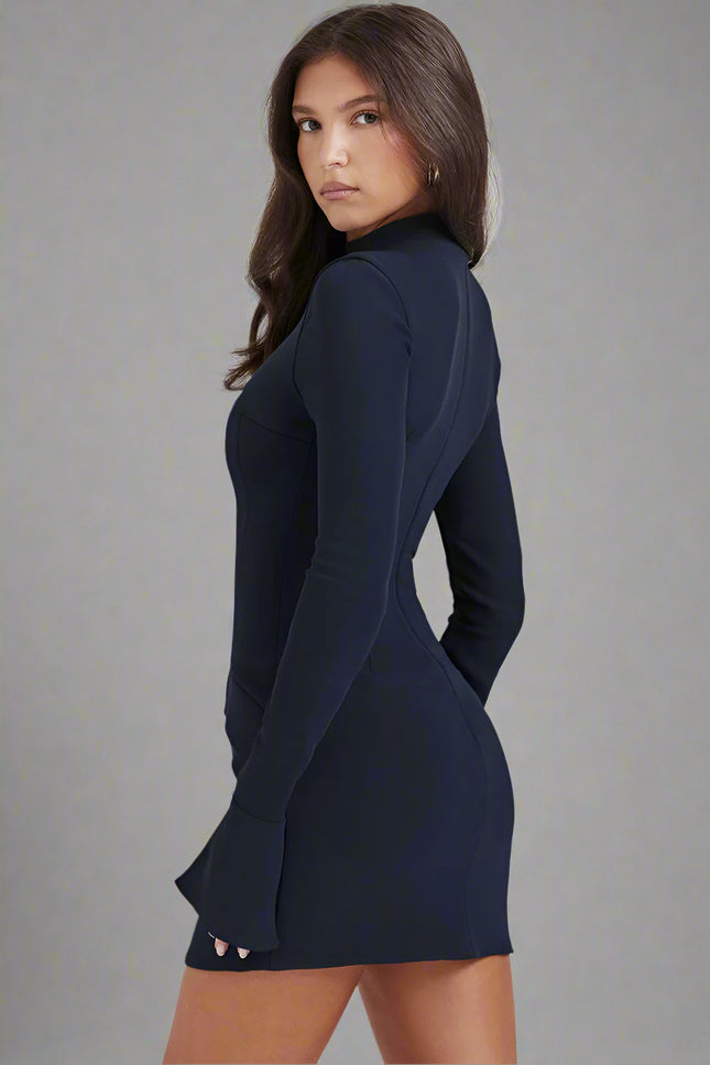 Robe droite bleu marine - Robe Addict