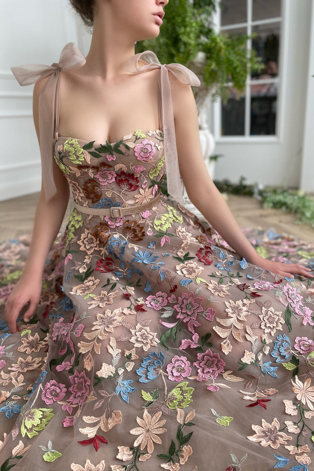 Robe de soirée fleurie - Robe Addict