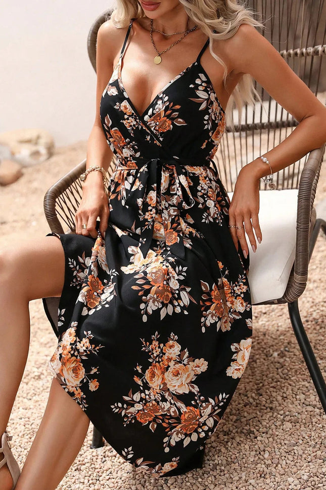 Robe fleurie noire - Robe Addict