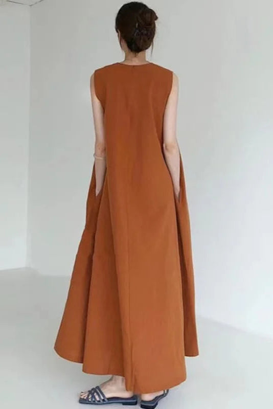 Robe gaze de coton terracotta - Robe Addict
