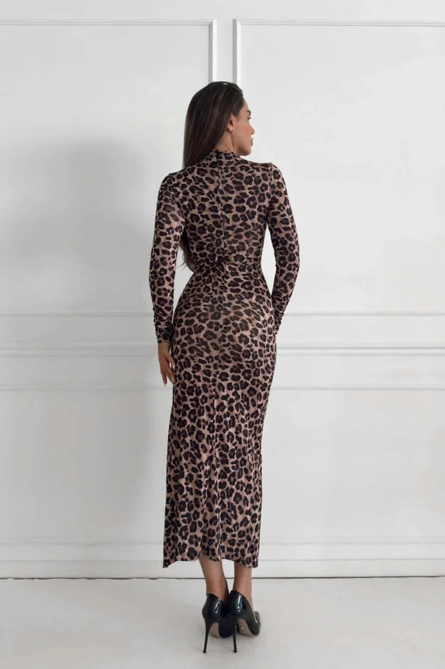 Robe leopard longue - Robe Addict
