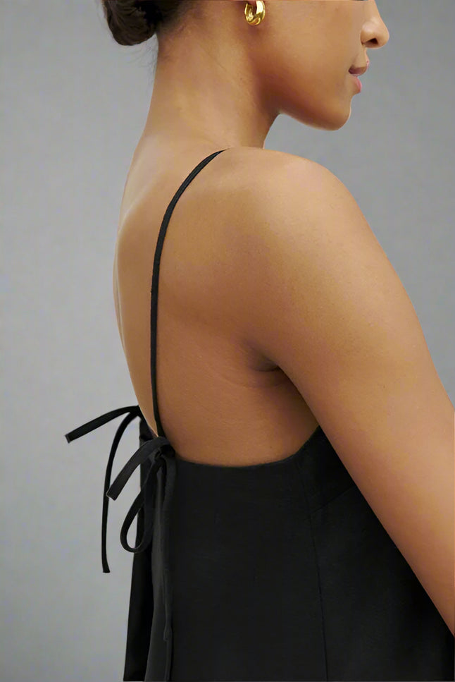 Robe lin noire - Robe Addict