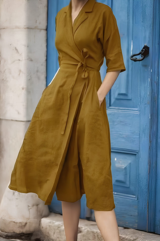 Robe lin portefeuille - Robe Addict