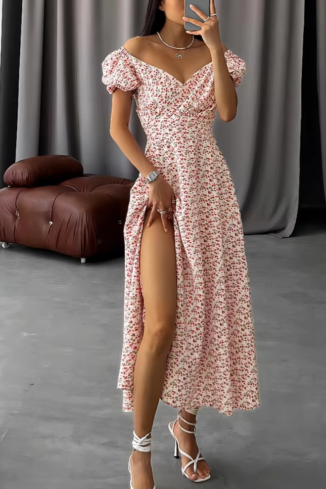 Robe longue fleurie pastel - Robe Addict
