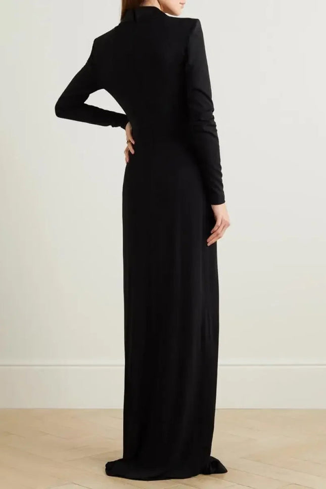 Robe longue noir droite - Robe Addict