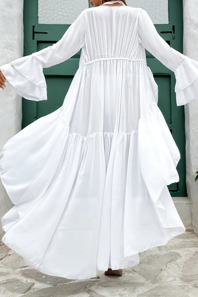 Robe longue plage blanche - Robe Addict