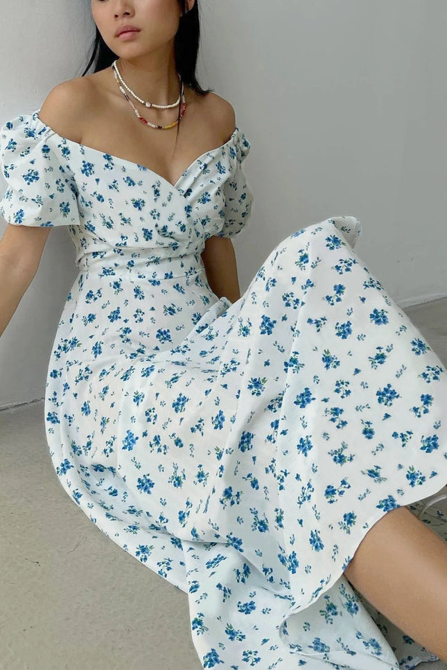 Robe longue fleurie pastel - Robe Addict