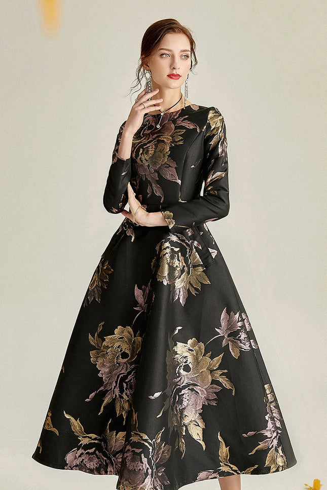 Robe longue jacquard - Robe Addict
