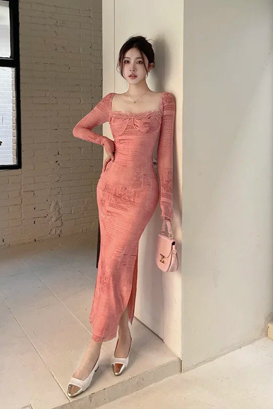 Robe longue peche - Robe Addict