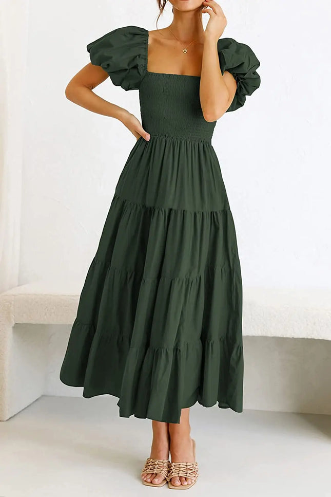 Robe longue smockée - Robe Addict