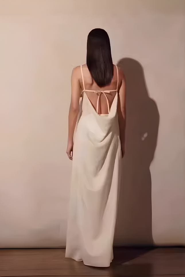 Robe longue abricot - Robe Addict