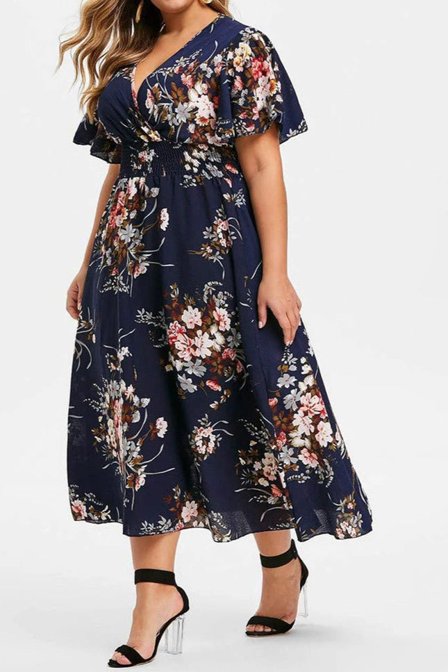 Robe longue champetre grande taille - Robe Addict