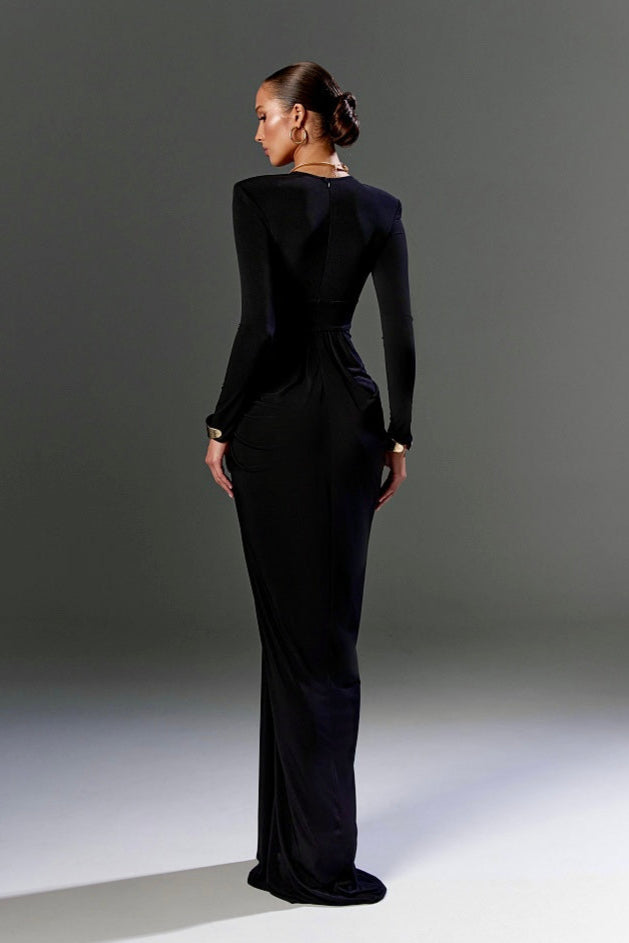 Robe longue decollete profond - Robe Addict
