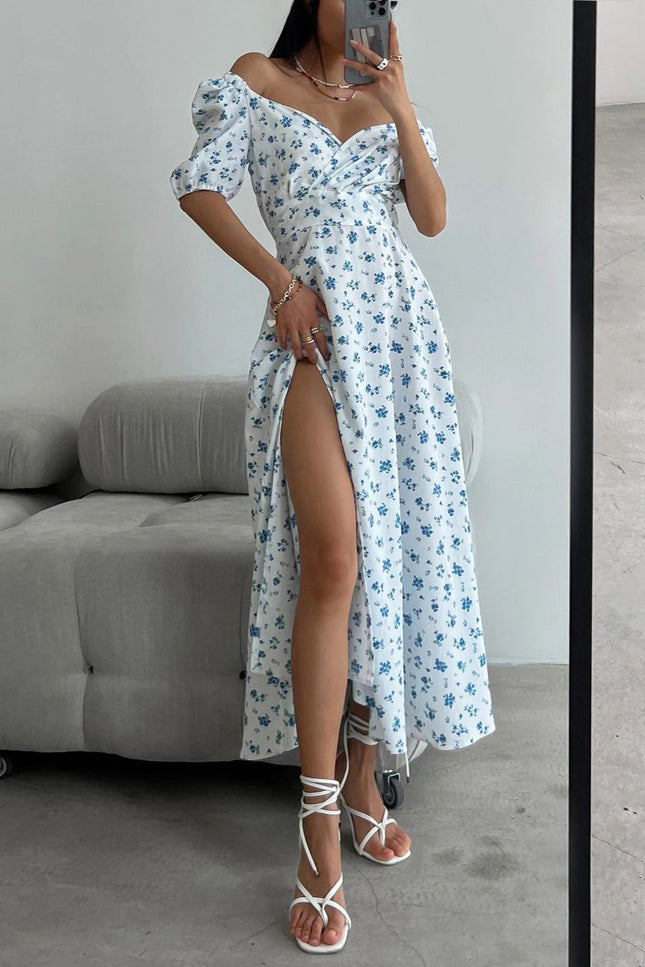 Robe longue fleurie pastel - Robe Addict