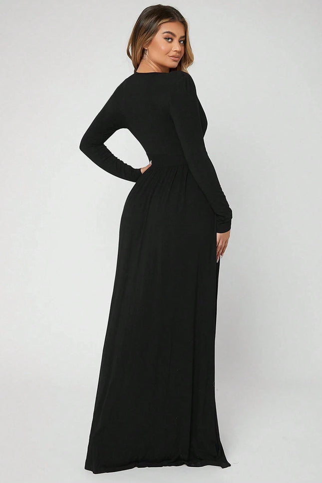 Robe longue noir grande taille - Robe Addict