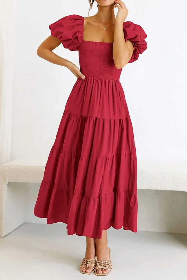 Robe longue smockée - Robe Addict