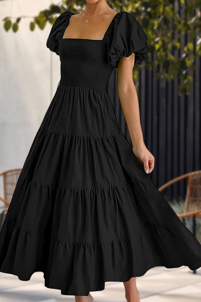 Robe longue smockée - Robe Addict